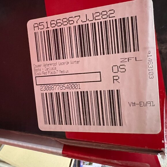 Cougar Waterproof Lace Up Winter Boot Women 7 Medium Carlisle Red Plaid - Picture 13 of 13